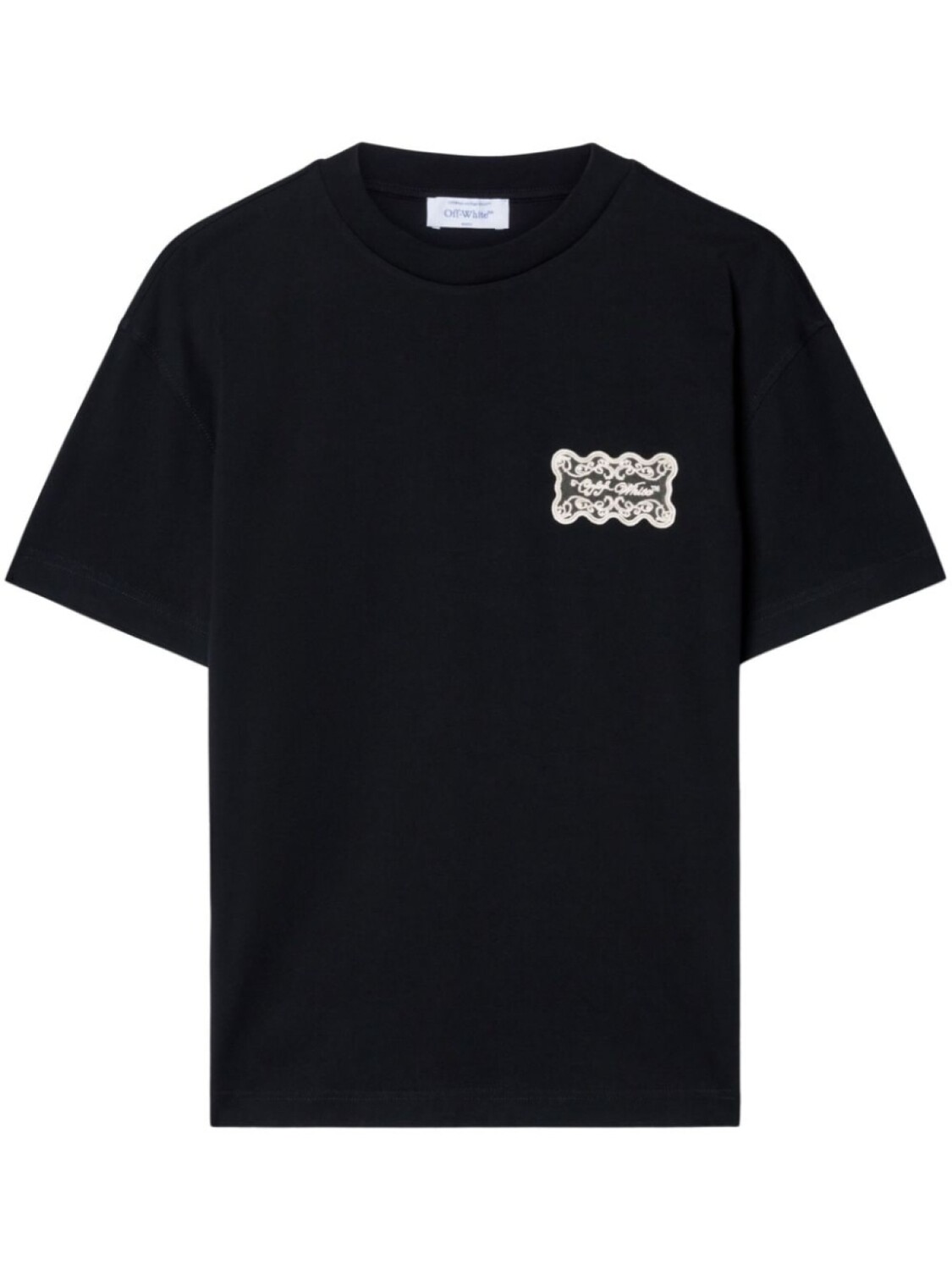 Off-White футболка с кружевными деталями, черный