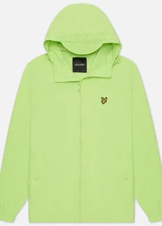 Мужская куртка ветровка Lyle & Scott Zip Through Hooded, цвет зелёный, размер L