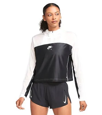 Женская куртка с капюшоном Nike черного/белого цвета - L