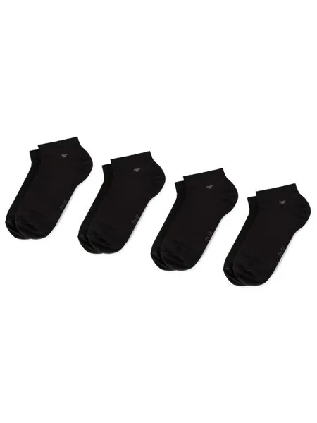 Набор из 4 низких носков унисекс Tom Tailor, черный