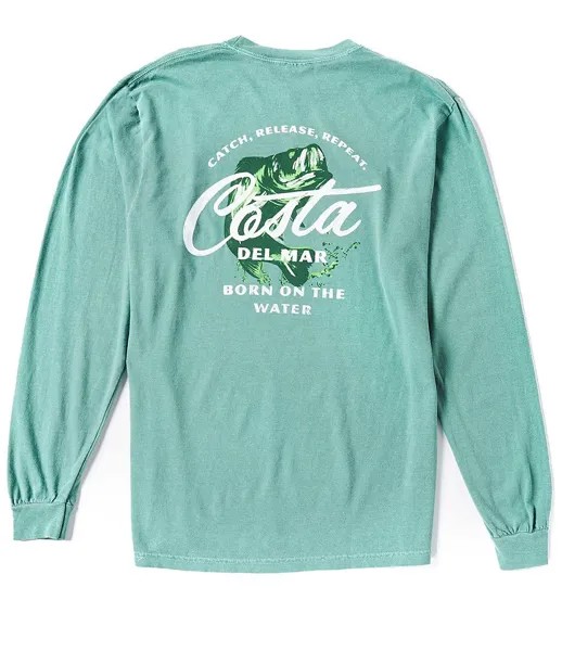 Футболка Costa Catch Bass с длинными рукавами, зеленый