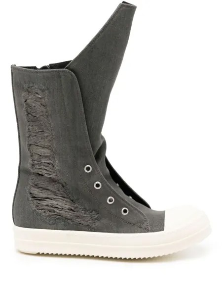 Rick Owens DRKSHDW ботинки с эффектом потертости, серый