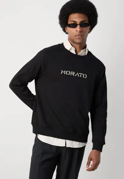 Спортивный свитер RELAXED FITWITH LATEX LOGO PRINT Antony Morato, черный