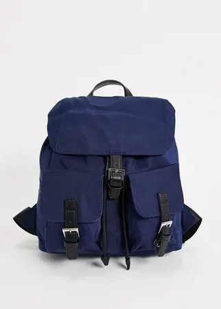 Темно-синий рюкзак с черными ремешками French Connection Missy