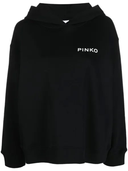 PINKO худи с логотипом, черный
