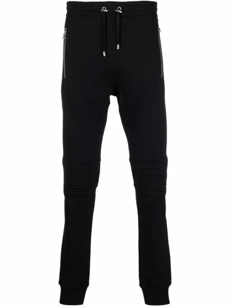 Balmain спортивные брюки с тисненым логотипом, черный