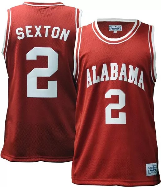Оригинальная Мужская баскетбольная майка Retro Brand Alabama Crimson Tide Collin Sexton #2 Crimson, реплика
