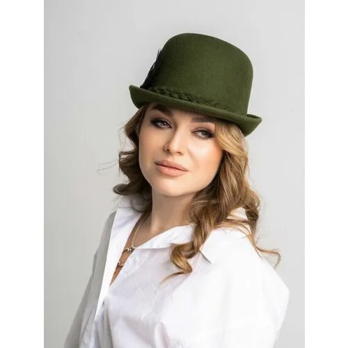 Шляпа Фетр Сибири, размер 59-60, зеленый