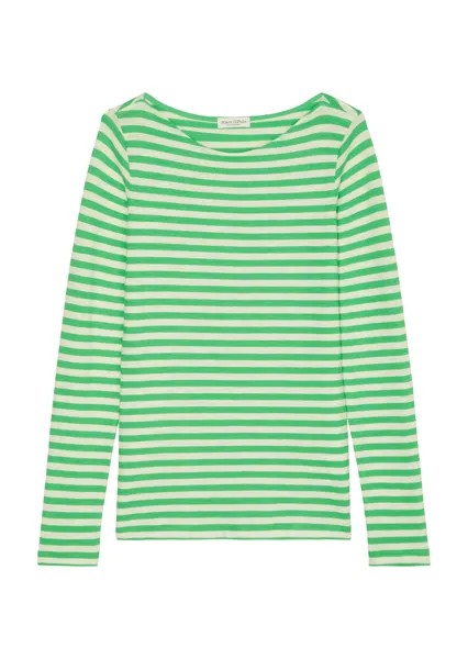 Лонгслив Marc O'Polo Ringel regular, цвет multi/grass green