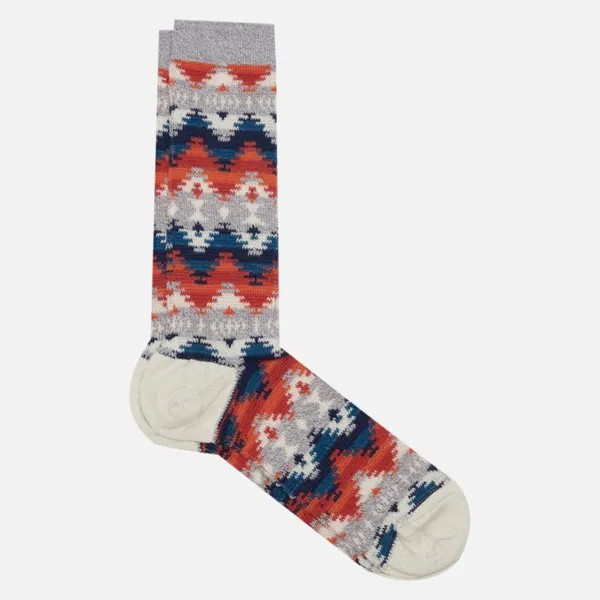 Носки Anonymous Ism Wigwam Jacquard Crew серый, Размер 44-46 EU