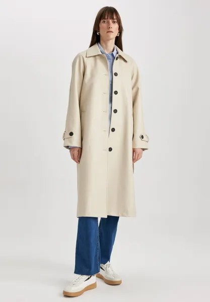Тренч Regular Fit DeFacto, цвет ecru