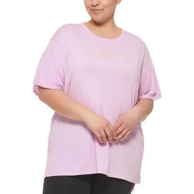Женские фиолетовые рубашки и топы для бега, йоги и фитнеса DKNY Sport Plus 2X BHFO 6743