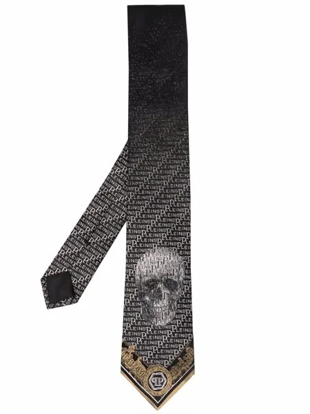Philipp Plein шелковый галстук с логотипом Skull