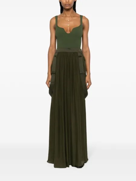 Юбка макси Jedy Max Mara, зеленый