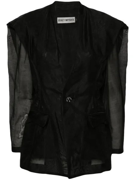 Issey Miyake блейзер Translucent Suit, черный