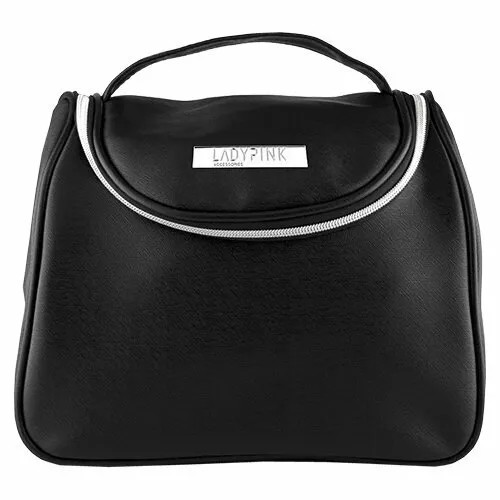 Косметичка Lady Pink, 21х27.4х20.3 см, , черный