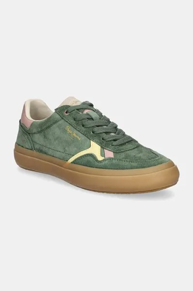 Замшевые кроссовки PLS31586 Pepe Jeans, зеленый