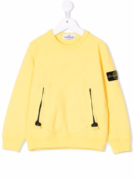 Stone Island Junior толстовка с нашивкой-логотипом