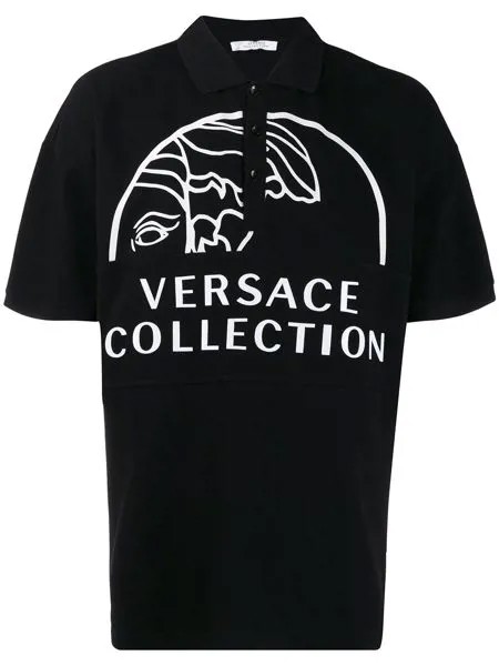 Versace Collection рубашка-поло с логотипом