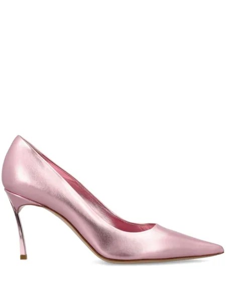 Туфли Flash Goldust с эффектом металлик Casadei, розовый