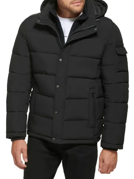 Куртка-пуховик с капюшоном Polar Calvin Klein, цвет Ebony