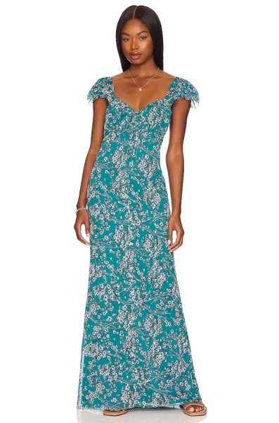 Платье макси House of Harlow 1960 x REVOLVE Viana, цвет Teal Floral Multi