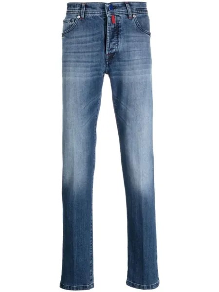 Kiton узкие джинсы, синий