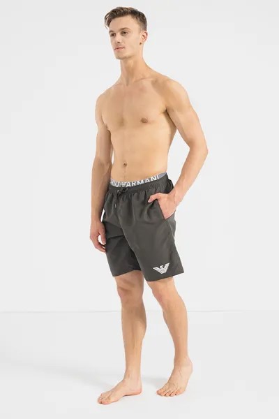 Шорты для плавания с боковыми карманами Emporio Armani Underwear, серый