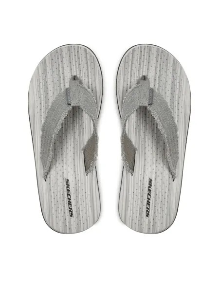 Шлепки Skechers, серый