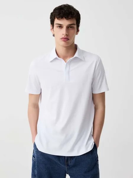 Однотонная рубашка-поло Active Ovs, цвет optical white