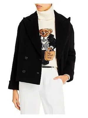 POLO RALPH LAUREN женский черный двубортный бушлат с зубчатыми лацканами XL