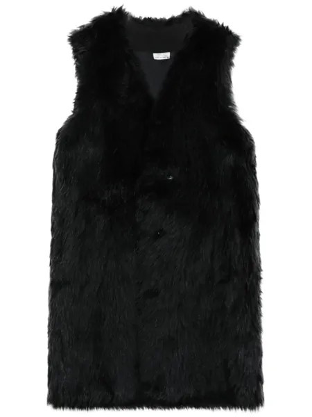 Black Comme Des Garçons шуба из искусственного меха, черный