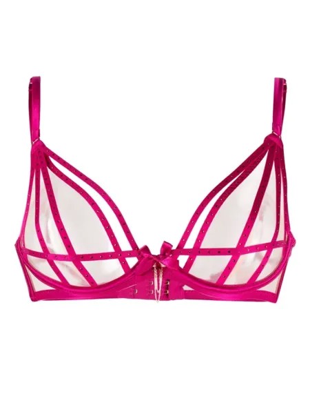 Agent Provocateur бюстгальтер Rubi на косточках с кристаллами, розовый