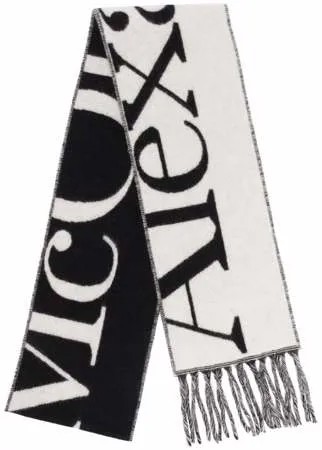 Alexander McQueen кашемировый шарф с логотипом