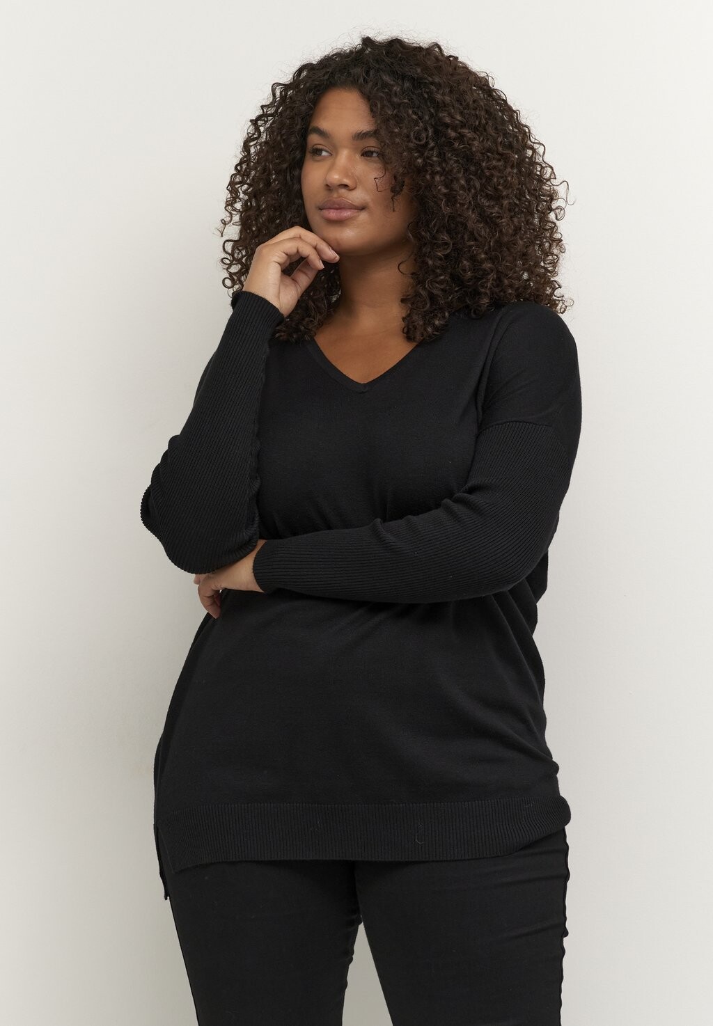 Свитшот Kaffe Curve MACHI, цвет black deep
