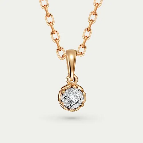 Подвеска GOLD CENTER, золото, 585 проба, бриллиант