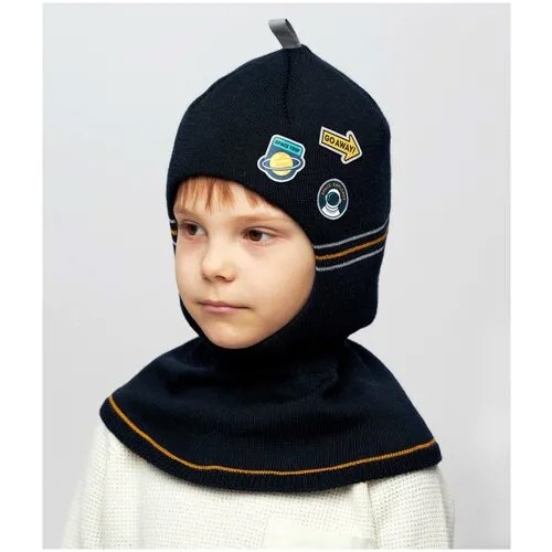 Шапка-шлем для мальчика Kotik Кроун 2 года т. синий