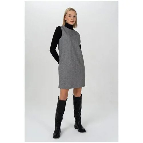 Сарафан в елочку Ennergiia AW23-YOL01 Серый 48