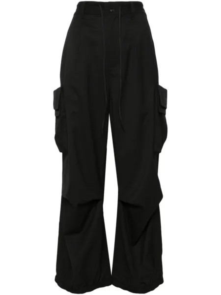 Y-3 широкие брюки карго, черный