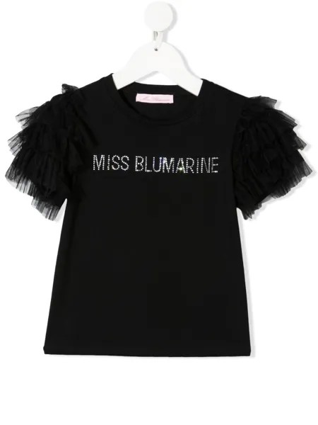 Miss Blumarine футболка с кристаллами