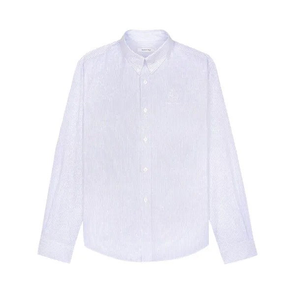 Рубашка Sporty & Rich Crown Logo Button Down 'Blue White', синий
