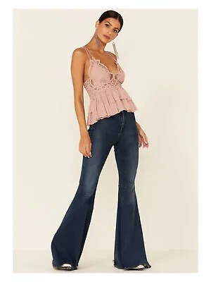 INTIMATELY FREE PEOPLE Женский розовый кружевной топ без рукавов с V-образным вырезом L