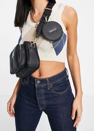 Черная сумка через плечо для фотоаппарата River Island-Черный цвет