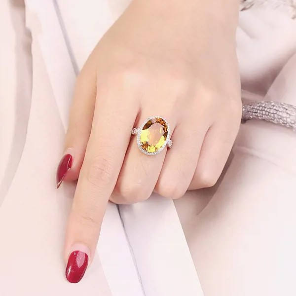 25x21mm SheCrown Самые продаваемые ювелирные изделия Набор Большой овал 22x18mm Изменение цвета Александрит Топаз Серебряные кольца Серьги Кулон Знакомства