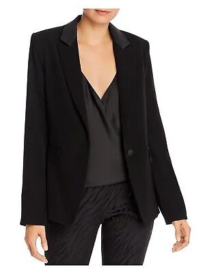 Женский черный пиджак с искусственными карманами на пуговицах RAG - BONE для работы, пиджак 6
