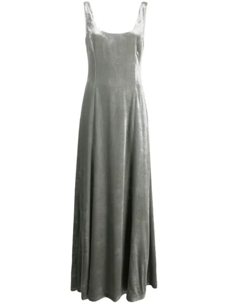 Ralph Lauren Collection бархатное платье Nerissa, серебристый