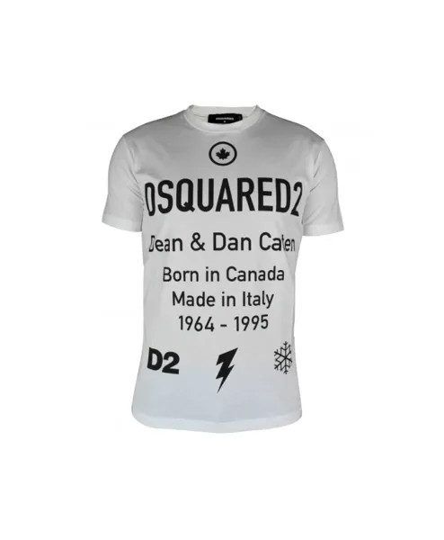 Футболка S с логотипом Dsquared2, белый