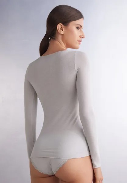 Топ с длинными рукавами WARM EFFECT ULTRALIGHT Intimissimi, светло-серый