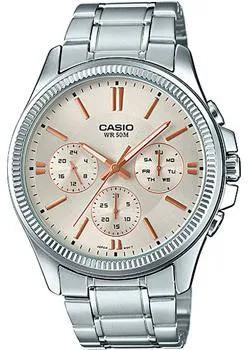Японские наручные  мужские часы Casio MTP-1375D-7A2. Коллекция Analog