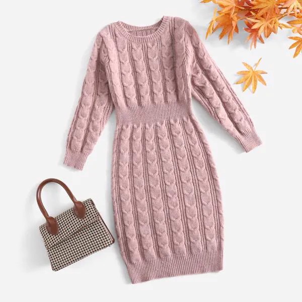 Для девочек Платье-свитер вязаный